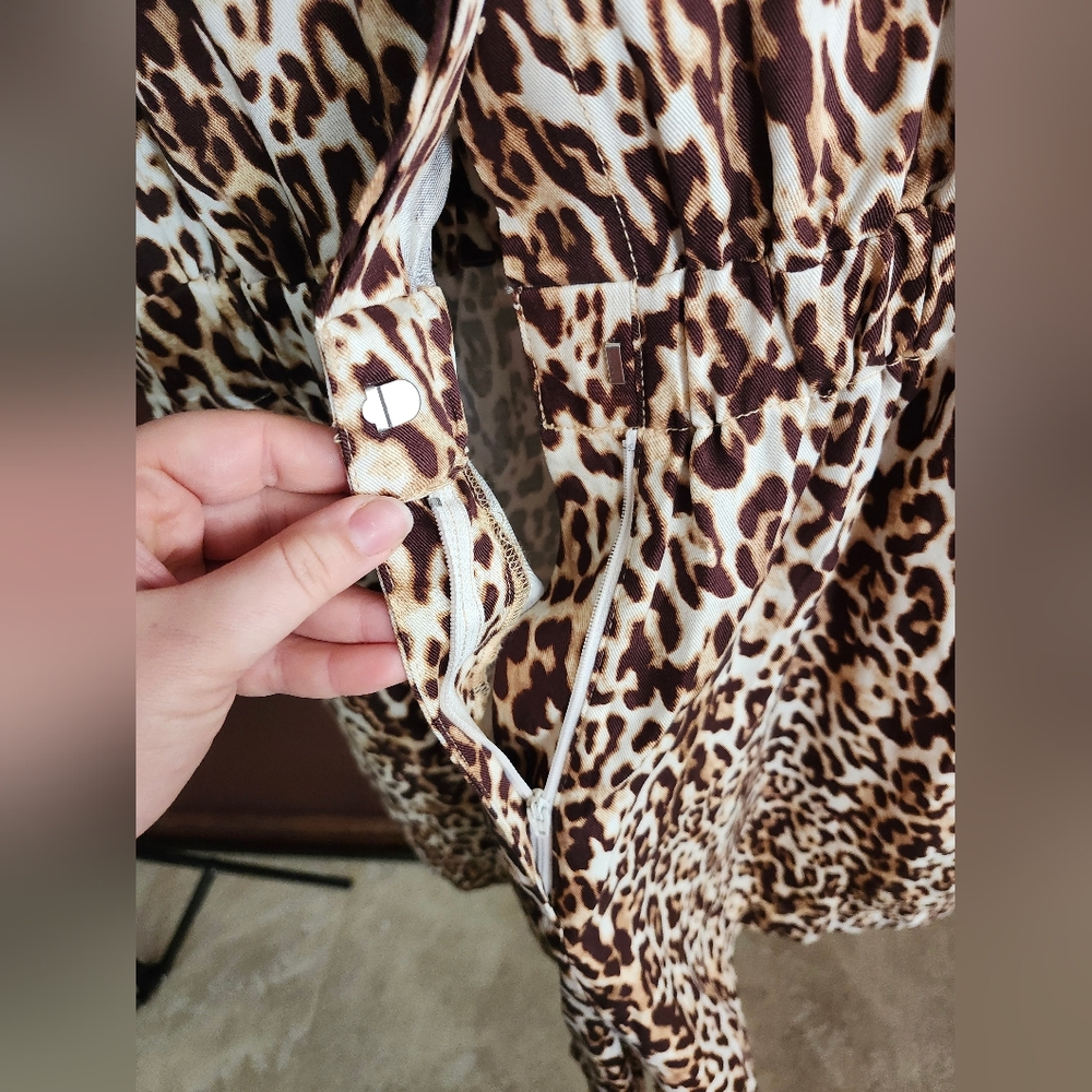 NWT Banana Republic Leopard Print Utility Romper Size 20 - Picture 7 of 13